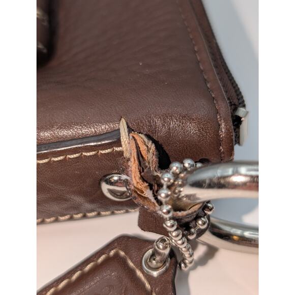 Coach Hamilton Brown Pebbled Leather Swingpack Crossbody Shoulder Bag - Picture 6 of 14